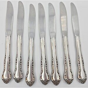 7 American Look Imperial Stainless Steel Knife Knives Replacements Floral USA
